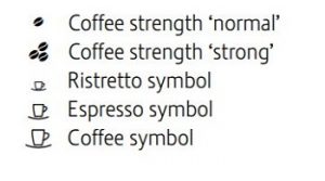 Jura-A1-coffee-machine-symbol-display-coffee-strength