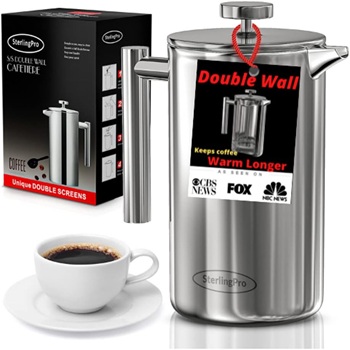 Sterling-Pro-Double-Wall-French-Press-Maker